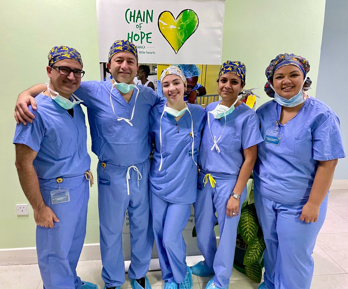 A team from the WVU Heart and Vascular Institute recently traveled to Bustamante Hospital for Children in Kingston, Jamaica on a humanitarian heart surgery mission for rheumatic valve disease.