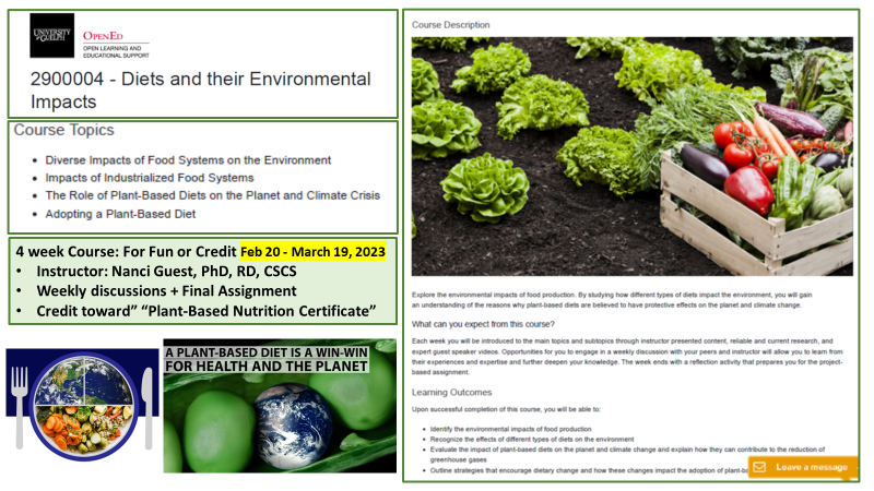 NanciGuestRDPhD's tweet image. 🗣️📢

#NewCourse Please #Share

#Diets &amp;amp; their #Environmental #Impacts🌎🍽️

Starts this #Monday! No prerequisites needed 

Credit toward: @uofg
#PlantBased #Nutrition #Certificate
(or #fun🥳)

For:
✅Physicians
🥗Dietitians
🍏Teachers
📗Students
💚Anyone!

courses.opened.uoguelph.ca/search/publicC…