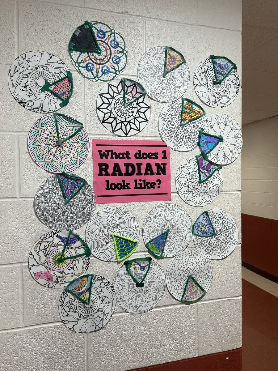 Ms. Gonzales (@msgonzalesmath) on Twitter photo High schoolers like to color too! Precalc took a much needed brain break to visually show what 1 radian looks like. Thank you <a href="/mathequalslove/">Sarah Carter</a> for the activity. High schoolers like to color too! Precalc took a much needed brain break to visually show what 1 radian looks like. Thank you <a href="/mathequalslove/">Sarah Carter</a> for the activity.