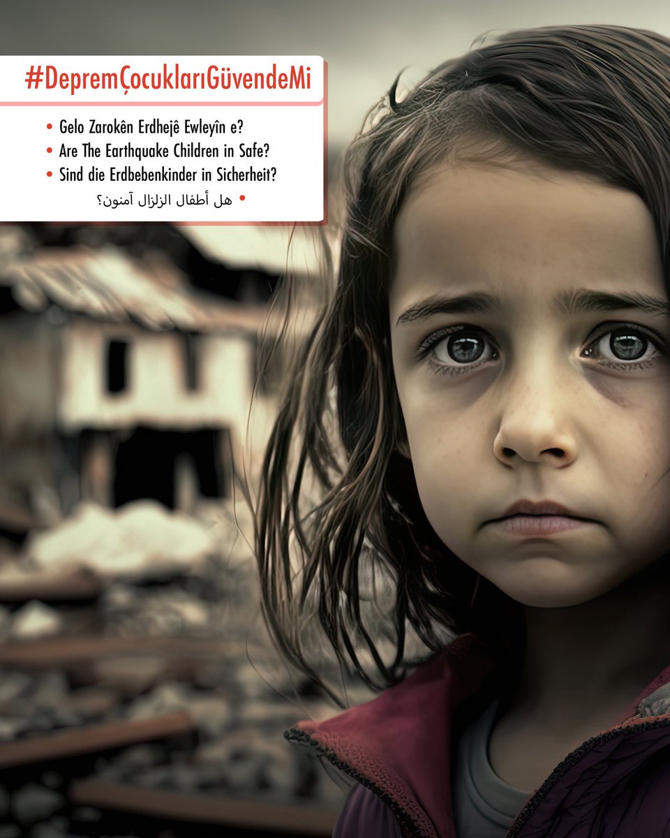 Tausende Kinder werden Vermisst aus der Katastrophe gebiet Kurdistan von der Erdogan Regime entführt. 
 #DepremÇocuklarıGüvendeMi