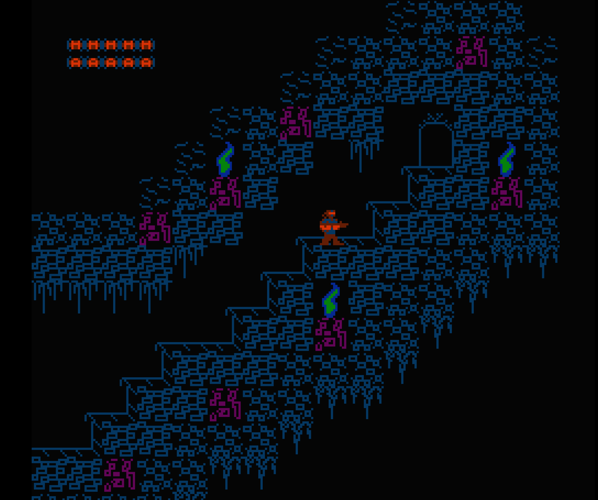 TimMoor74337605's tweet photo. Starting to design the spider's nest!!! 
#NES #neshomebrew #NESdev #8bit https://t.co/Tt3lprQseh