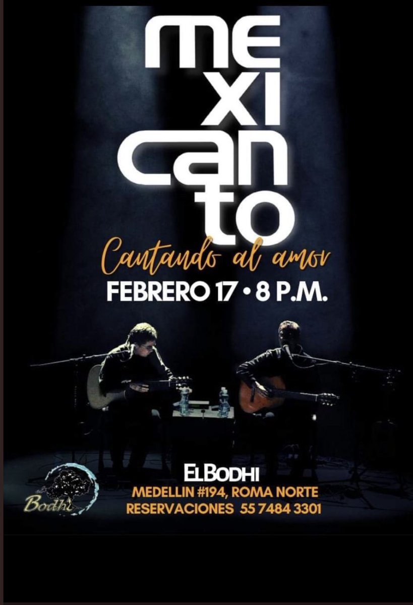 Nos vemos en la noche en <a href="/Elbodhi_Oficial/">@ElBodhi_Oficial</a> en la CDMX, en un Concierto muy personal y cercano, entre amigos.
Aparta tu lugar… 
¡CUPO LIMITADO!

Reserva ⤵️
📲 55 74 84 33 01