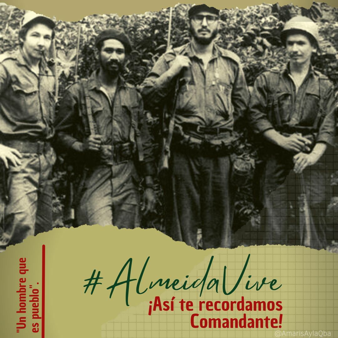 Así te recordamos Comandante, un hombre de pueblo, compositor de bellas canciones como La Lupe tarareada por miles de cubanos. Alegría, sacrificio, heroísmo valores intrínsecos en un hombre leal y fiel a la Revolución #AlmeidaVive #CiegodeAvila <a href="/Invasorpress/">Periódico Invasor</a> <a href="/ivanc73/">Ivanc73</a>