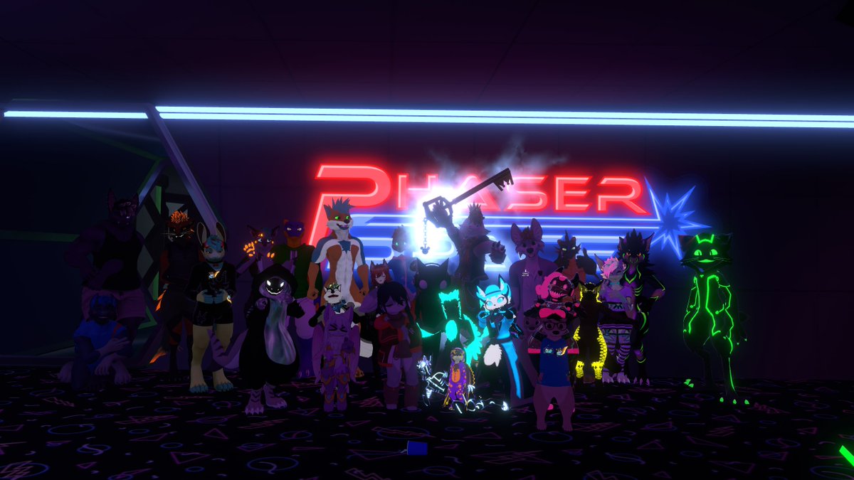 ChevronTheWolf's tweet photo. #thursdayvrchatgames #vrchat #murder4 #phaserspace #lasertag #tron #tronlegacy #lightcycles #Furality
Brining people together for another awesome Thursday on VRChat! https://t.co/hWLGfgZ1TH