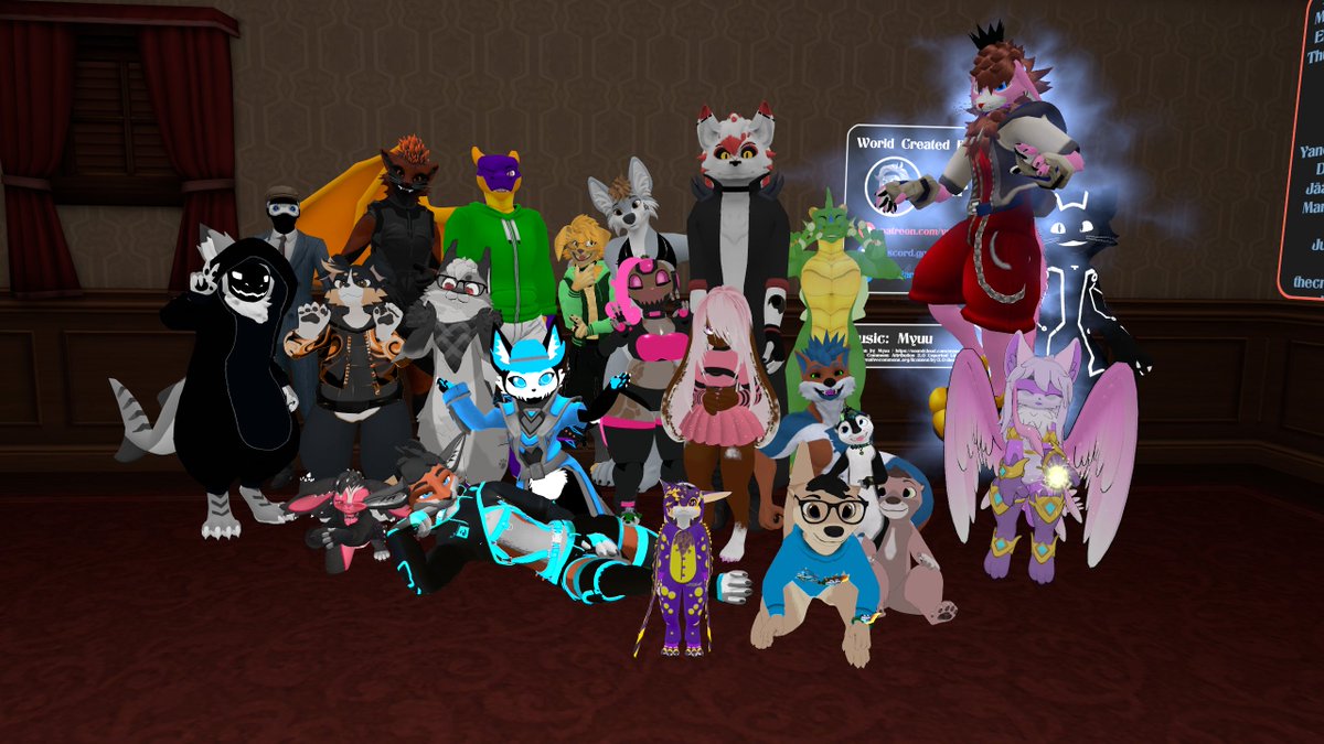 ChevronTheWolf's tweet photo. #thursdayvrchatgames #vrchat #murder4 #phaserspace #lasertag #tron #tronlegacy #lightcycles #Furality
Brining people together for another awesome Thursday on VRChat! https://t.co/hWLGfgZ1TH