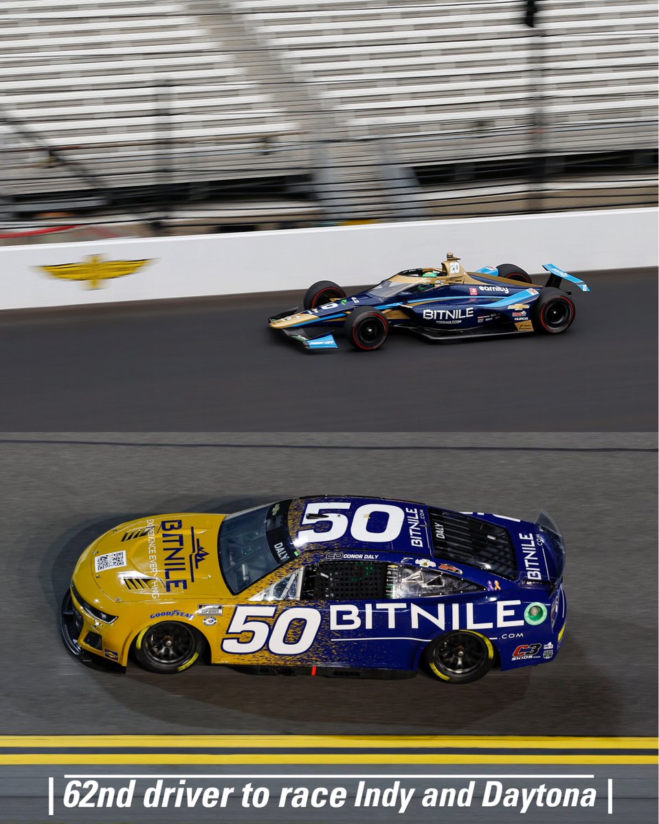 IMS's tweet photo. It's a list that features A.J. Foyt, Mario Andretti, Tony Stewart, Jimmie Johnson and many more. Now, it includes @ConorDaly22.

In tomorrow's race, he will become just the 62nd driver to compete in both the #Daytona500 and #Indy500. Congrats, Conor!

 #INDYCAR | #NASCAR75 https://t.co/5zxSg7jUBY
