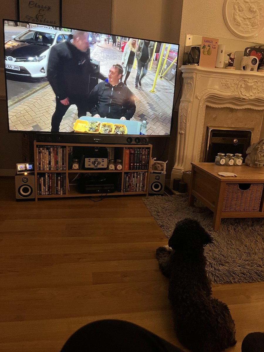 gem2991's tweet photo. @RateMyTakeaway you know your doing good when your 10 month puppy loves to watch your videos #littlebruno @DannyMalinUK @RateMyTakeaway @WorldofRealAle https://t.co/pyoZPUetJh