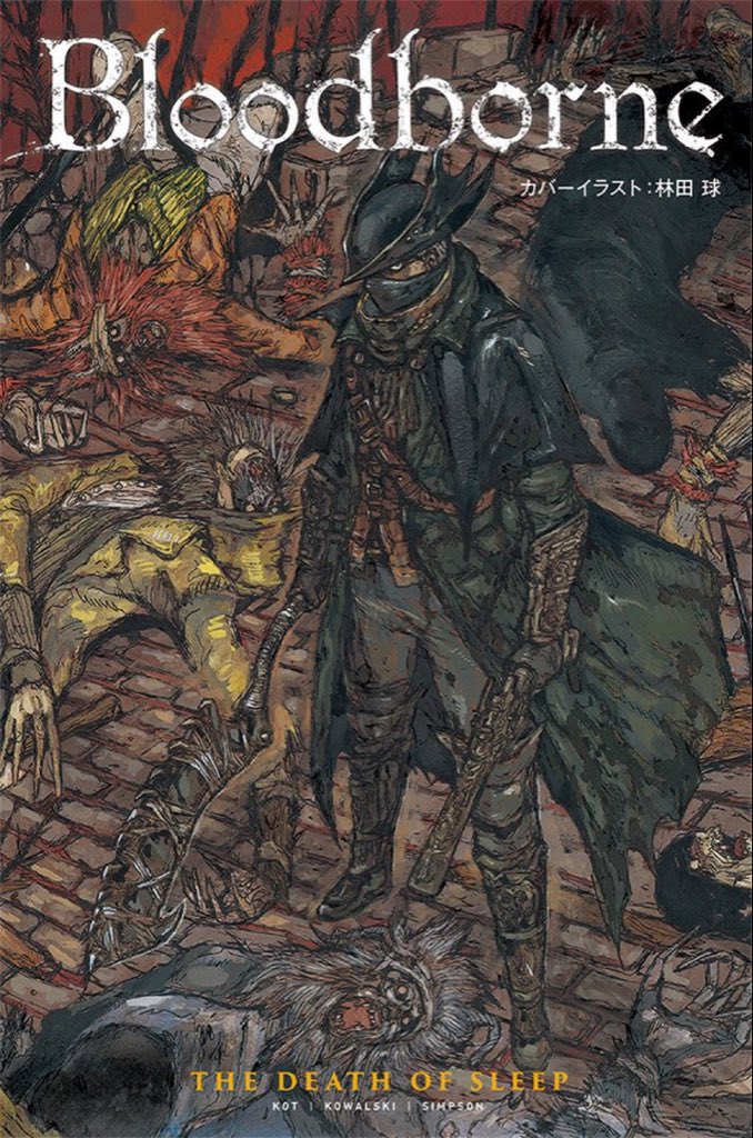 TheOtaking's tweet photo. Japanese cover of the Bloodborne comics illustrated by Q Hayashida (Dorohedoro, Dai Dark...) https://t.co/ulV769z4NK