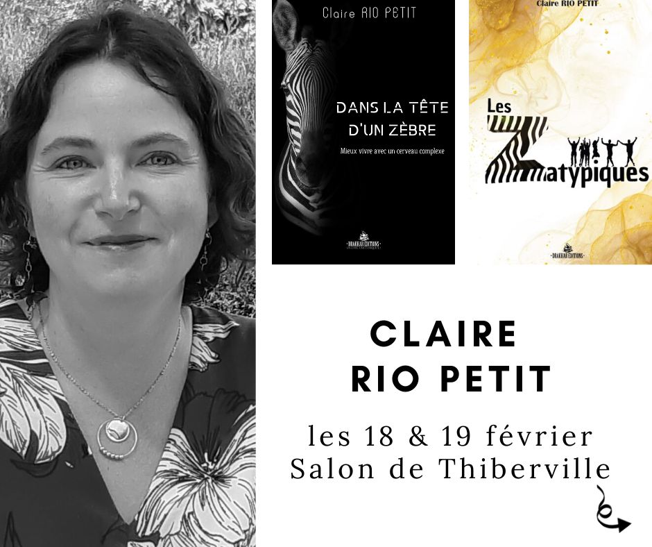 drakkareditions's tweet photo. 🚘 Salon 🚘 
Retrouvez Claire Rio Petit en dédicace au salon de Thiberville les 18 &amp; 19 Fév. avec son roman jeunesse LES ZATYPIQUES en excluisivité !
#HPI #JEUNESSE https://t.co/RL4wXHstqg
