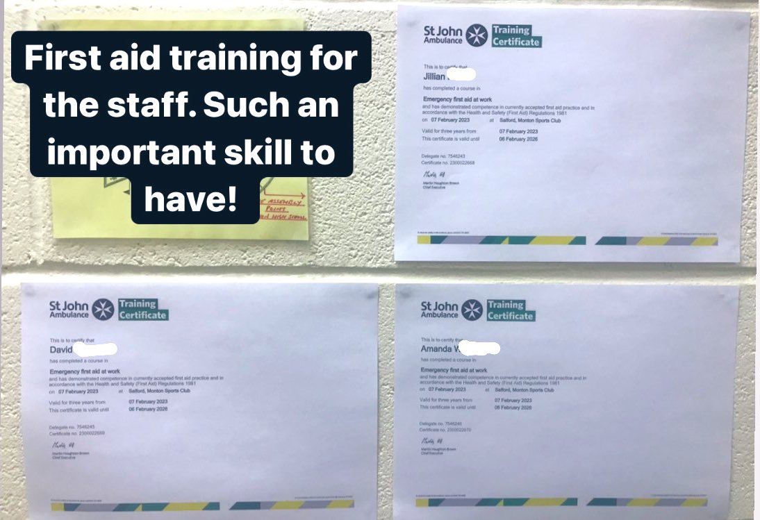 Big thank you to <a href="/stjohnsambulnce/">stjohnsambulance</a> for training the staff. Our staff are also defib trained 😃 such important skills! Training funded by Salford ICP with support from <a href="/SalfordCVS/">Salford CVS</a> <a href="/SalfordICP/">Salford Integrated Care Partnership</a>