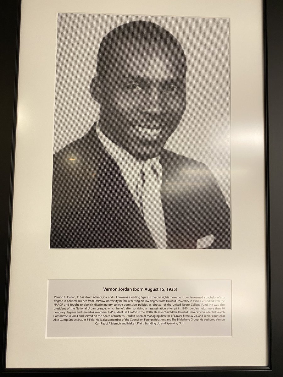 jdjeanjacques's tweet photo. @HUPrez17 The legacies of Vernon Jordan and Chadwick A. Boseman continue to live on and inspire future Howard leaders. 

An awesome portrait of Jordan hangs in the Towers East community room alongside the portraits of other Howard greats like @KamalaHarris and Stokely Carmichael! #HUpride https://t.co/h9Y8h3taph