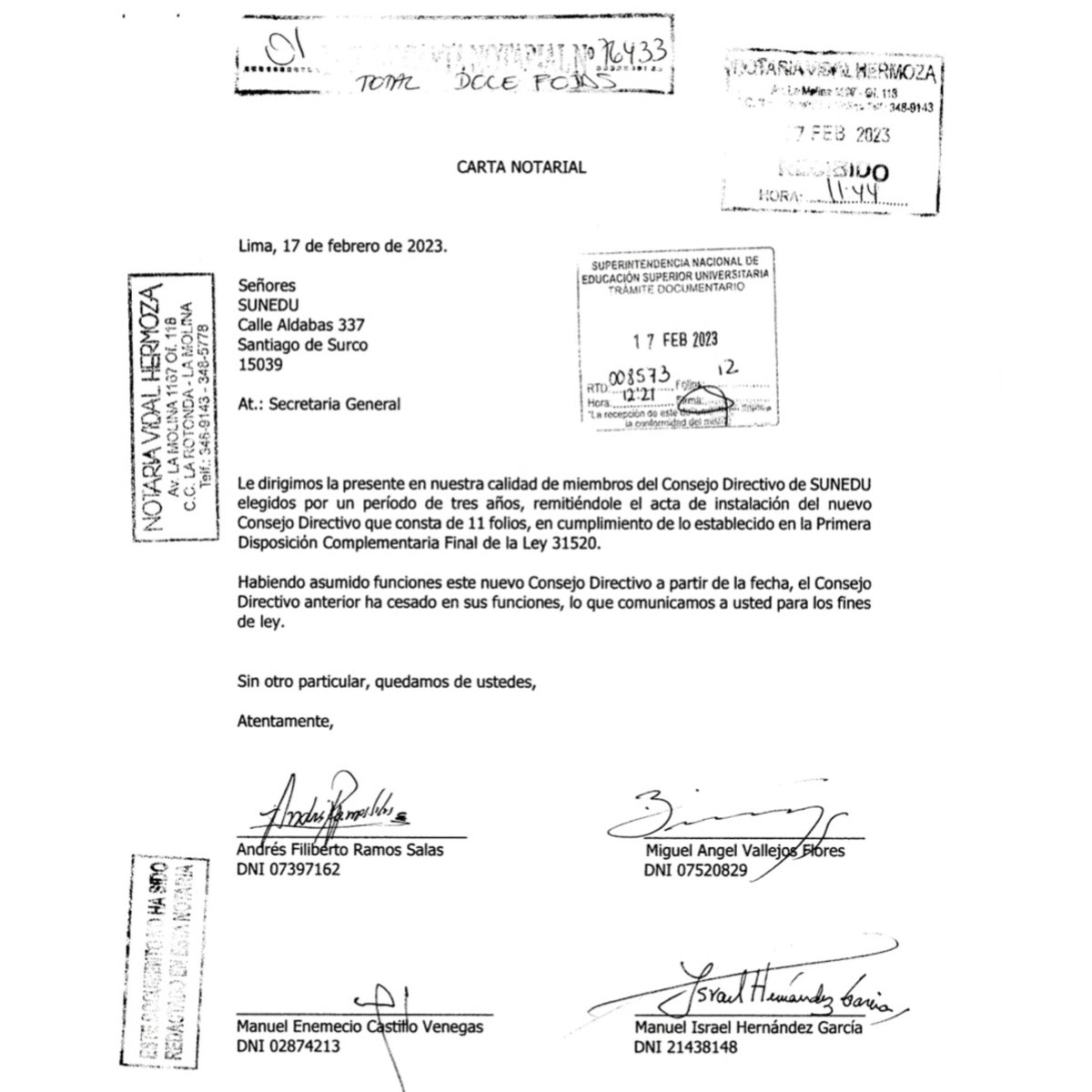FlorPabloMedina's tweet photo. Tal como advertimos, hoy se consumó la irregular instalación del nuevo Consejo Directivo de la
@SuneduPeru con solo 4 de 7 representantes. Mañana pretenden elegir un Superintendente a medida de la contrarreforma.
Esto ocurre con el aval del premier @AlbertoOtarolaP y la Pdta.⤵️ https://t.co/TkUGoMWVP4