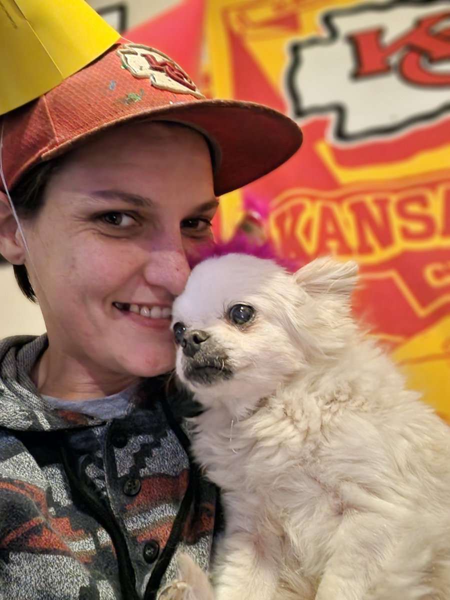 EricaEarley's tweet photo. Happy 14th birthday Gracie Lou!!! I love you more than you love treats!! https://t.co/1DhIjEcSUM