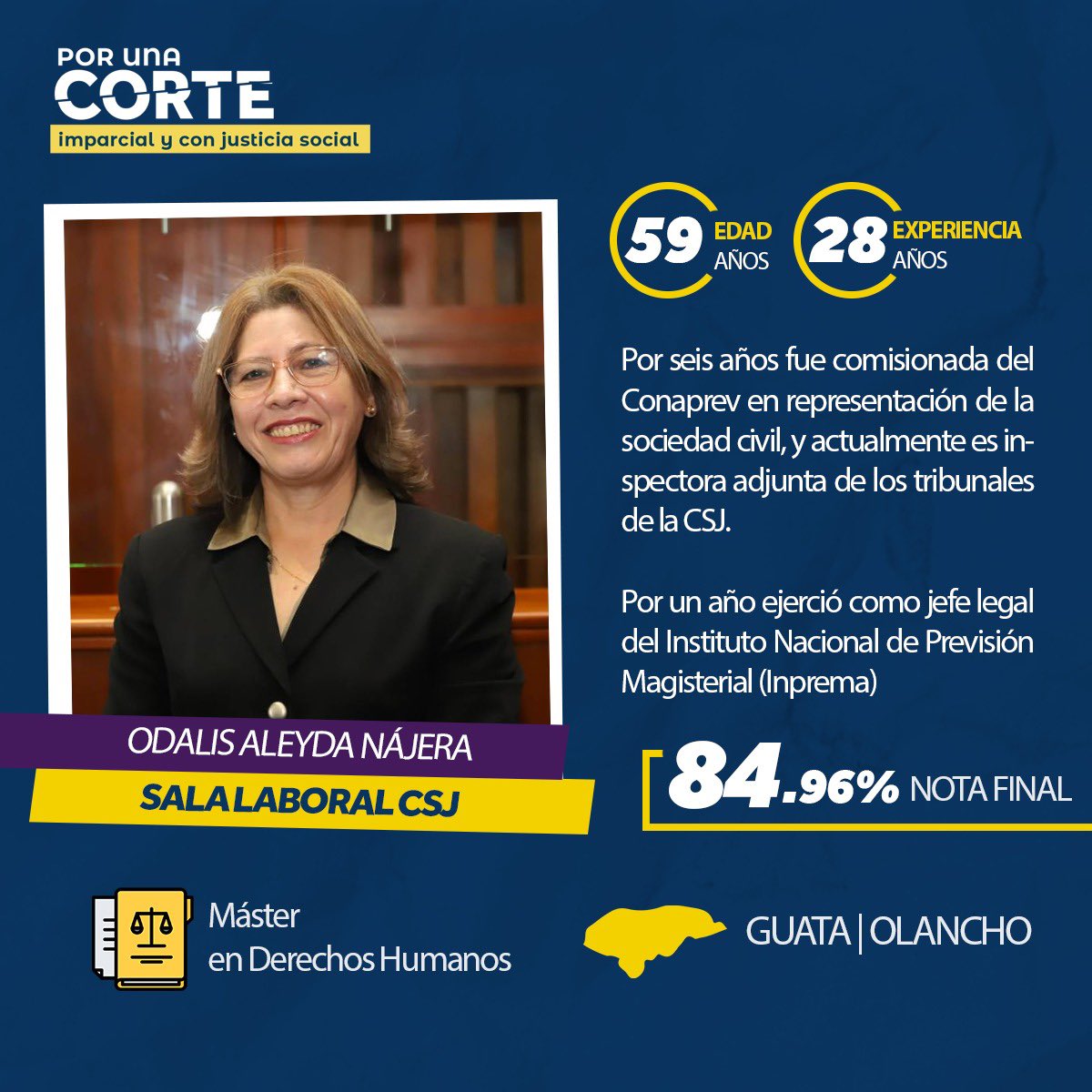 👩‍⚖️🇭🇳Estos son algunos de los perfíles de las nuevas magistradas en la Corte Suprema de Justicia.

⚖️Conoce más de ellas