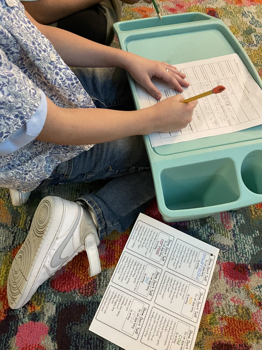 ege_Jackson's tweet photo. My class using one of my favorite resources to “show, not tell” the character traits in their writing. This helps so much with the character development to support the problem, solution, and theme 💚 Can’t wait to see the final drama script! https://t.co/2C7utQQlXW