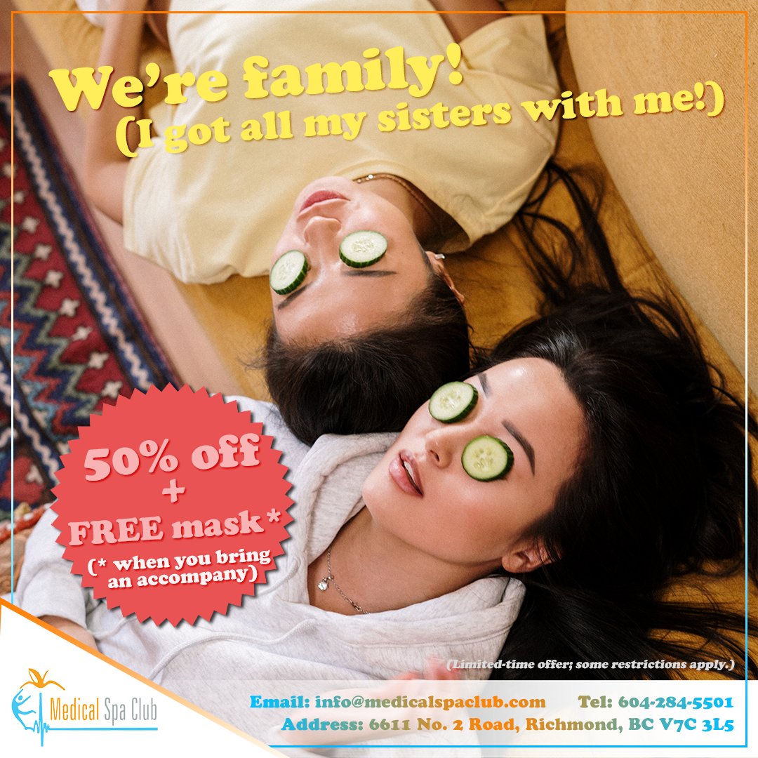 MedicalSpaClub's tweet photo. #Family Weekend is here. Want to get yourself &amp; your siblings some radiance boost? Enjoy 50% off our “Micro-Peel” now when you book. Bring your sis/bro (or BFF – because we’re family!) and both of you will get an additional FREE mask!

Visit https://t.co/Ai75GN4NeQ to learn more https://t.co/x7nzMkaoMJ