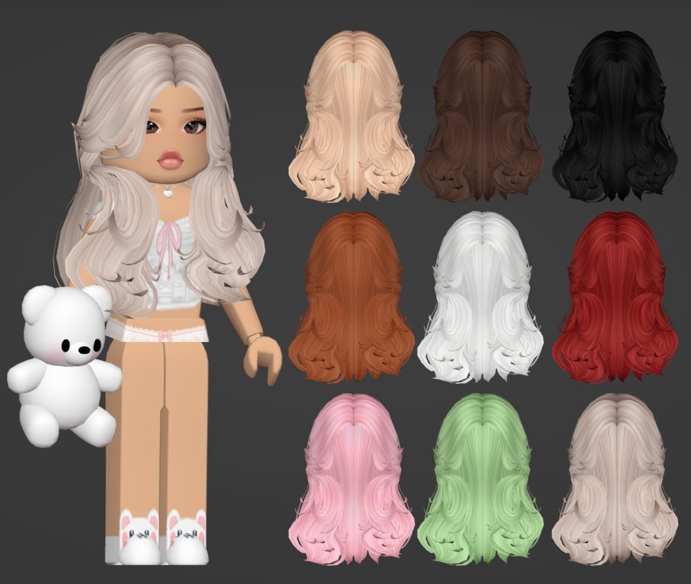 Vapory Layered Flowy Hair ( Black )'s Code & Price - RblxTrade