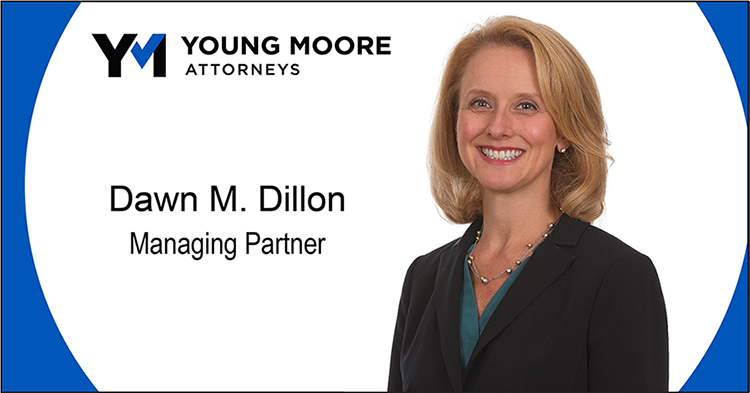 Young Moore Elects Dawn Dillon Managing Partner. She is the first female to serve in this role since its inception in 1954. youngmoorelaw.com/news/young-moo…