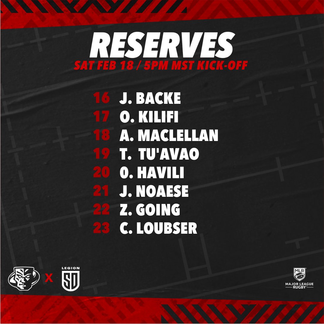 Locked and loaded for Round 1 🔥

See you soon <a href="/SDLegion/">Legion Rugby</a> ⚔️

#ForTheNation