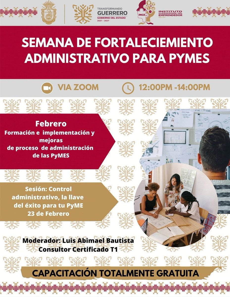 INGE_OPD's tweet photo. 📌 El #IngeGro, invita a participar a todas las PyMES🧰 del Estado a capacitarse.
Fecha:
📅 23 de febrero del año en curso.
Registrate por la siguiente liga:
https://t.co/7CPFml0dar
Requisitos:
✅ INE
✅ CURP
✅ Comp. Domicilio
✅ RFC (si se cuenta con el). https://t.co/jV5AvXbXL7