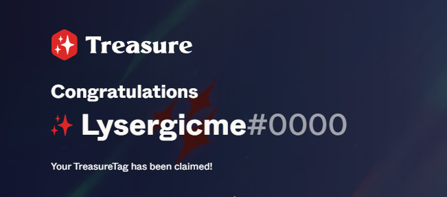 Lysergicme's tweet photo. Just claimed my #TreasureTag on @TroveByTreasure!  🪄✨ https://t.co/n4PyyA5Qk2