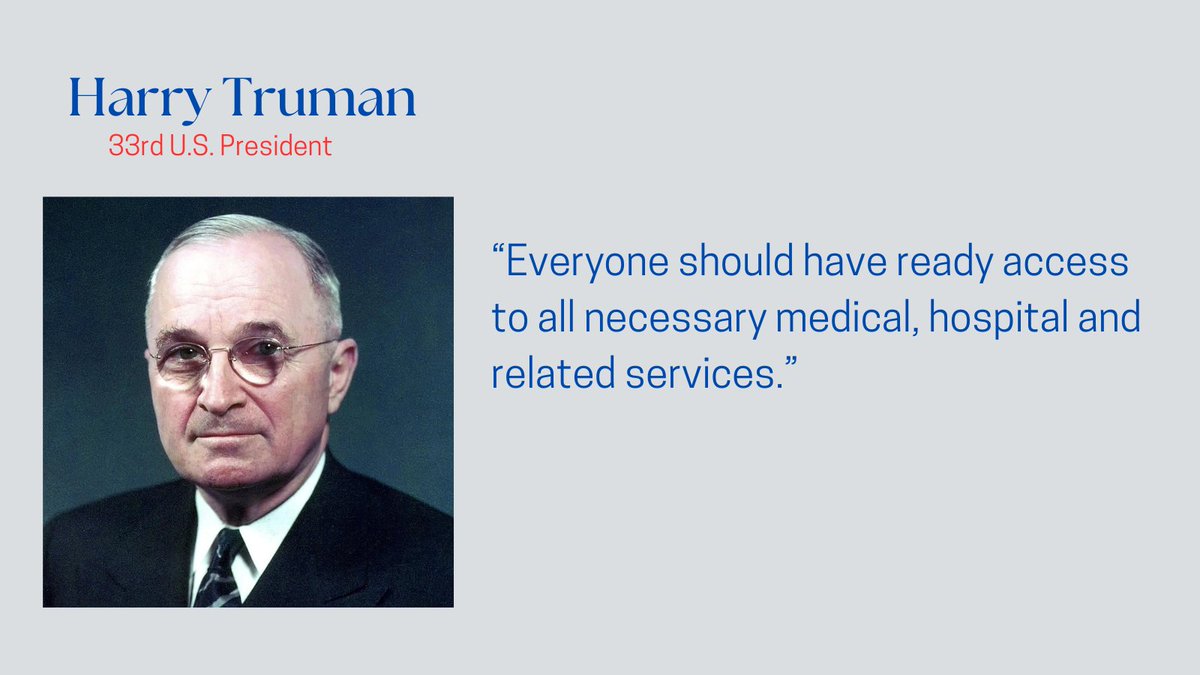 (4/5) In a special message to Congress on 11/19/1945, Pres. Truman outlined the need for all Americans to have equal access to health care.

Follow our exploration of Presidents on health care advocacy with #PresidentsDayforHealthCare