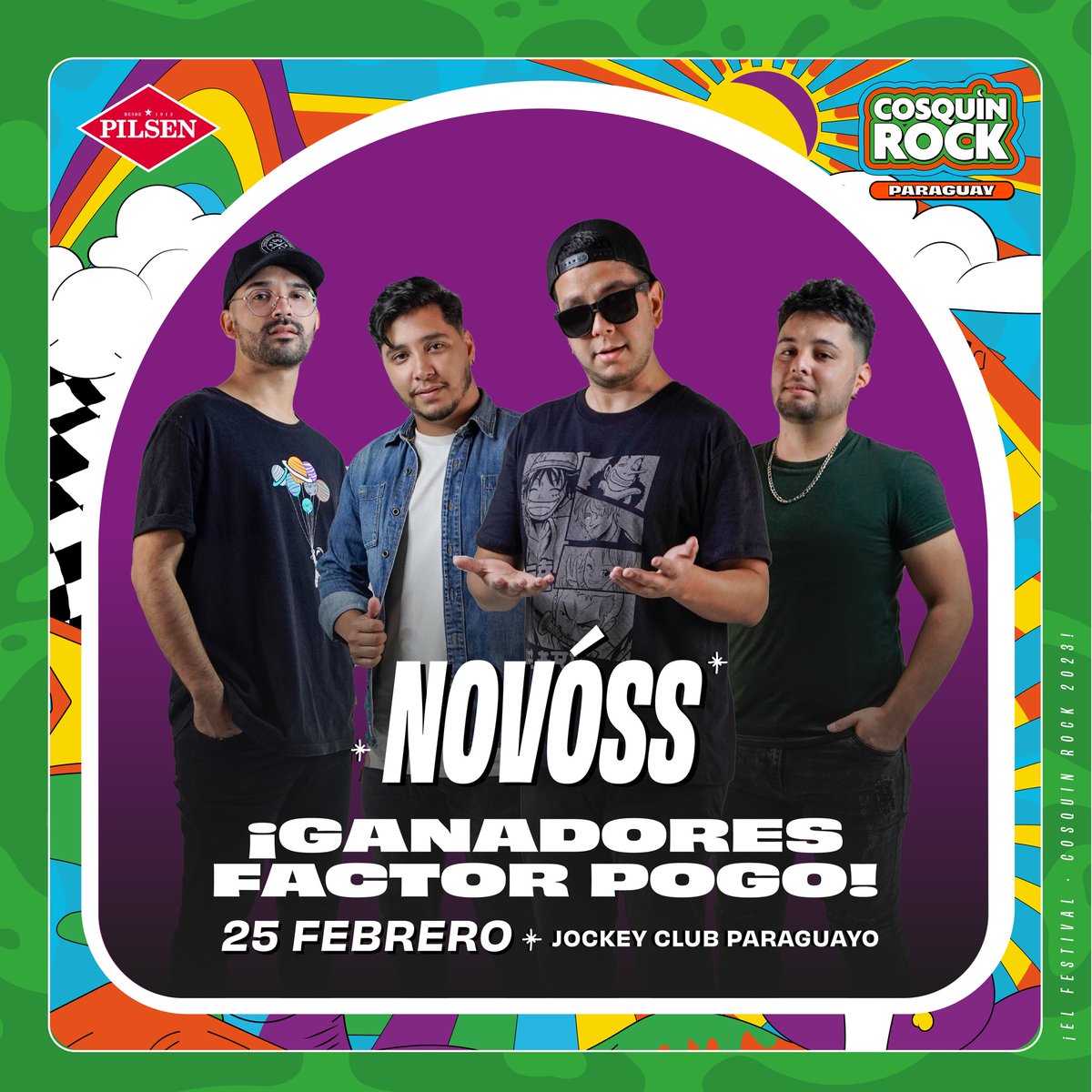 ⚡️⚡️ Felicidades <a href="/novossmusic/">Novóss</a>  ⚡️⚡️ 

💥💥 Los ganadores del #FactorPogo de <a href="/PilsenPy/">Pilsen</a>  💥💥

📆 sábado 25 de febrero 
🎟 @ticketeapy