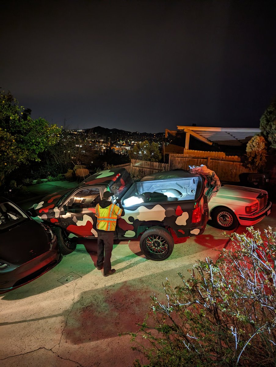 BeauCharles's tweet photo. Drunk driver decided to in middle of night to take out our cars @SoCalWineDiva is in tears.over her baby the.96 Rolls https://t.co/60XhBxvyJU