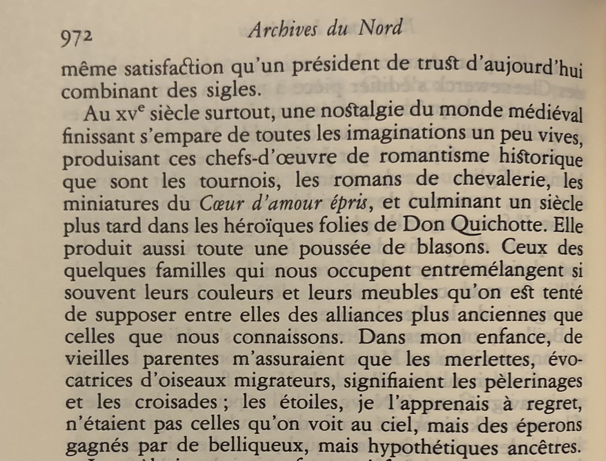 heraldique_fr's tweet image. Pour #LesArmoiriesDuVendredi, quelques lignes de Marguerite #Yourcenar : « Tout ce monde-là porte blason »… (Archives du Nord, Essais et mémoires, Pléiade, p. 971).