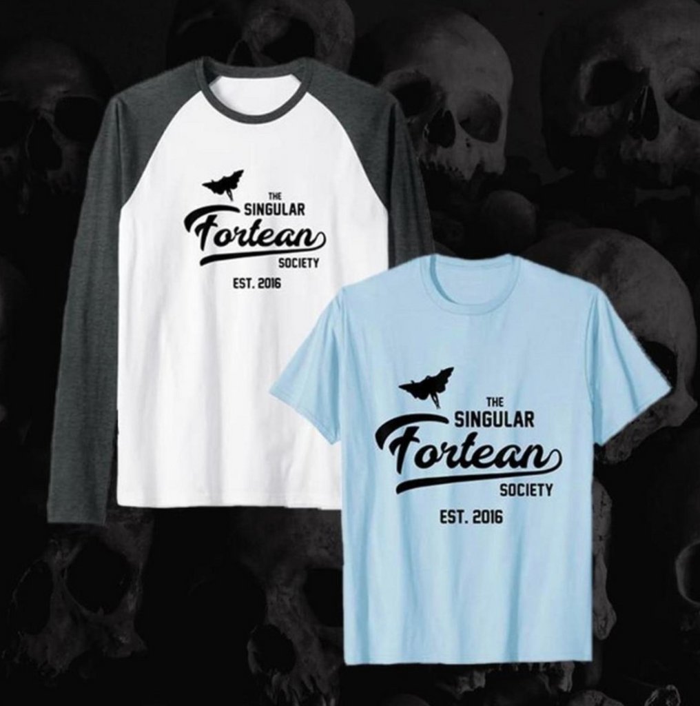 singularfortean's tweet photo. From the Singular Shop: A vintage-inspired branded design is available on t-shirts and raglan baseball tees! 👕 Grab yours at https://t.co/CqD3Fr8Jpw 
⁠
#merch #highstrangeness #vintagestyle #retrothreads #weirdtwitter #paranormal #mothman https://t.co/heogr6uZfe