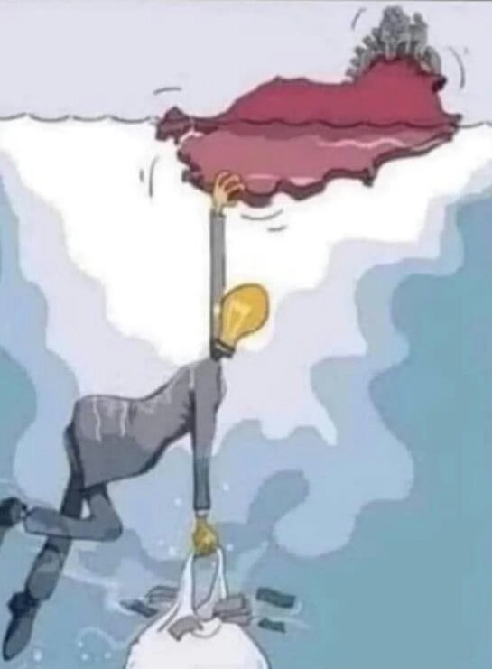 wunjoo1's tweet photo. Fransız bir karikatüristin kaleminden ülkemiz. https://t.co/Gbx8IbhlO4