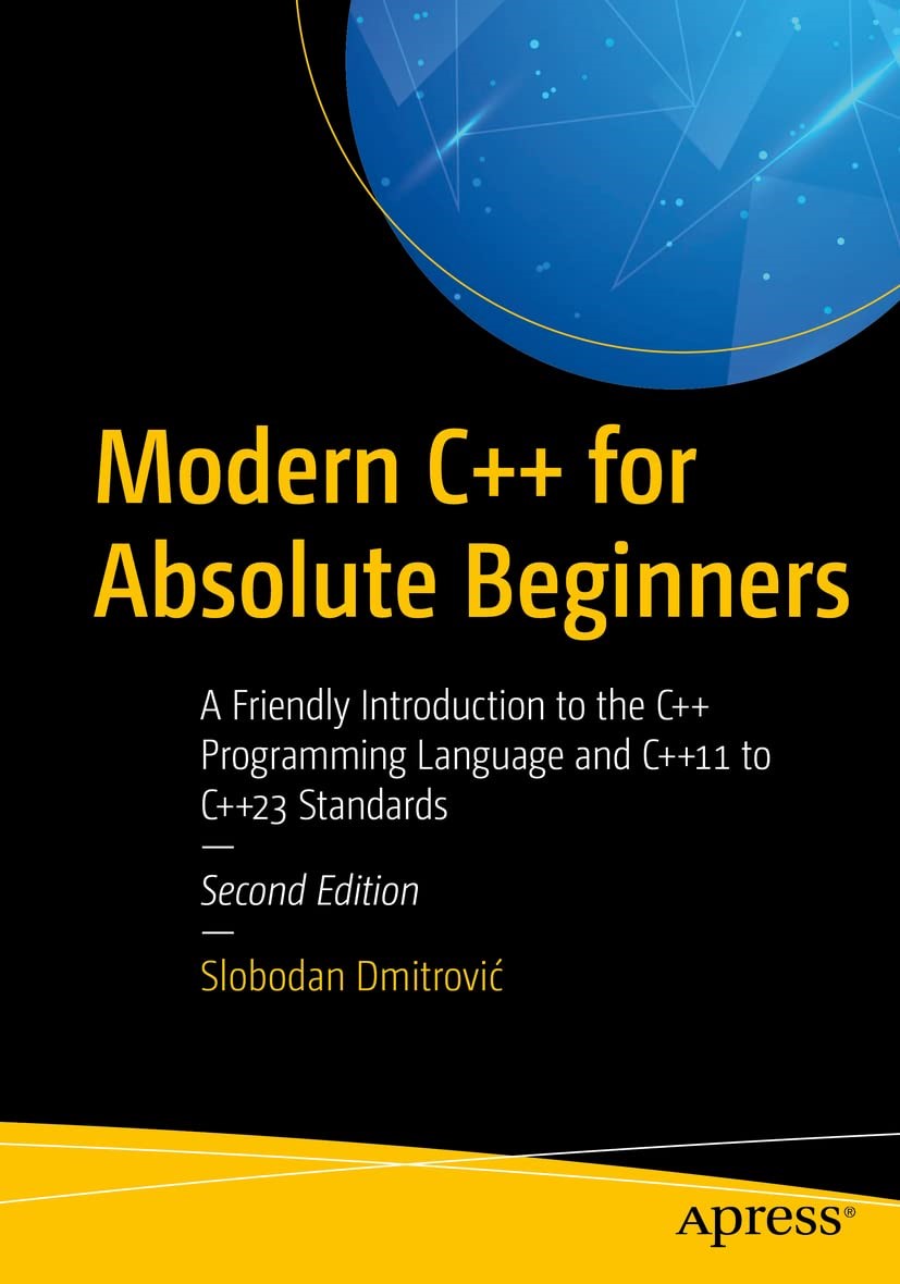 SlobodanDmitrov's tweet image. I am pleased to announce the second edition of my introductory C++ book, "Modern C++ for Absolute Beginners." I have revisited numerous chapters, added more diagrams, and included six new source code projects. Available for pre-order on Amazon:
amazon.com/Modern-Absolut…
#cplusplus