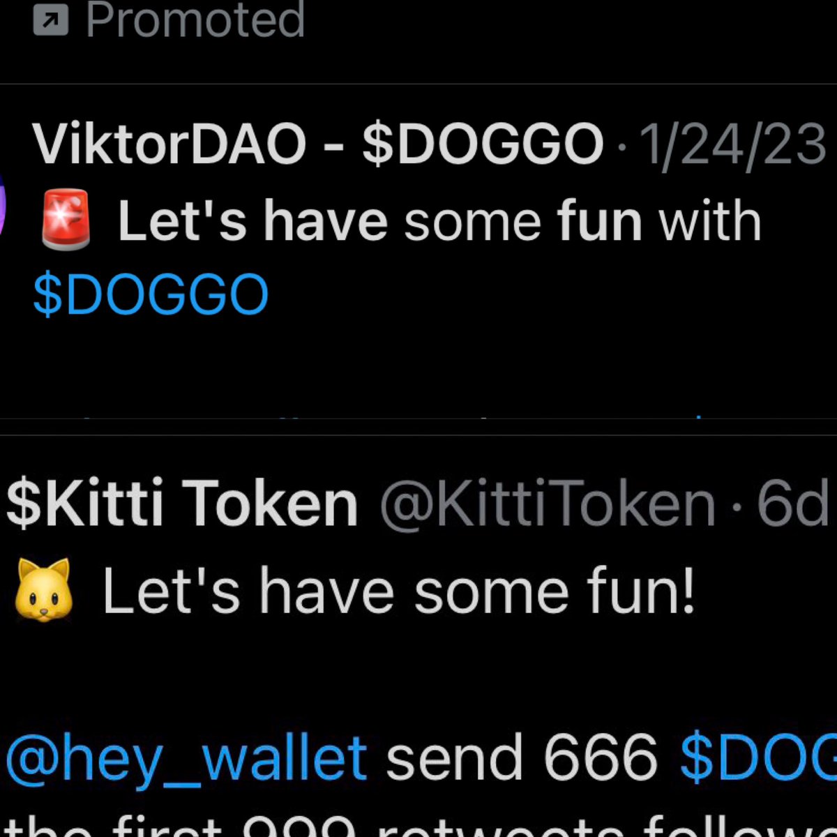 _dogdad's tweet photo. MORE EVIDENCE THAT @viktor_dao $doggo dev 
is the the SECRET @KittiToken $kitti token dev! Now that DOGGO is 97% down he wants to launch a 2nd token to steal more money. 

@hey_wallet send 0.005 sbonk to the first 500 retweets 

RT &amp; SHARE THIS ENTIRE THREAD PLEASE https://t.co/n157V4Pjn7
