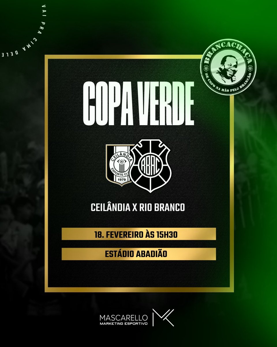 TBrancachaca's tweet photo. Vamos Rio Branco, queremos a copa, a massa tá louca e eu quero te ver campeão. Eu vou te apoiar como em todos os anos. Força e raça Rio Branco, temos que ganhar.. 🏴🏳️ https://t.co/gClo0vDaZ0