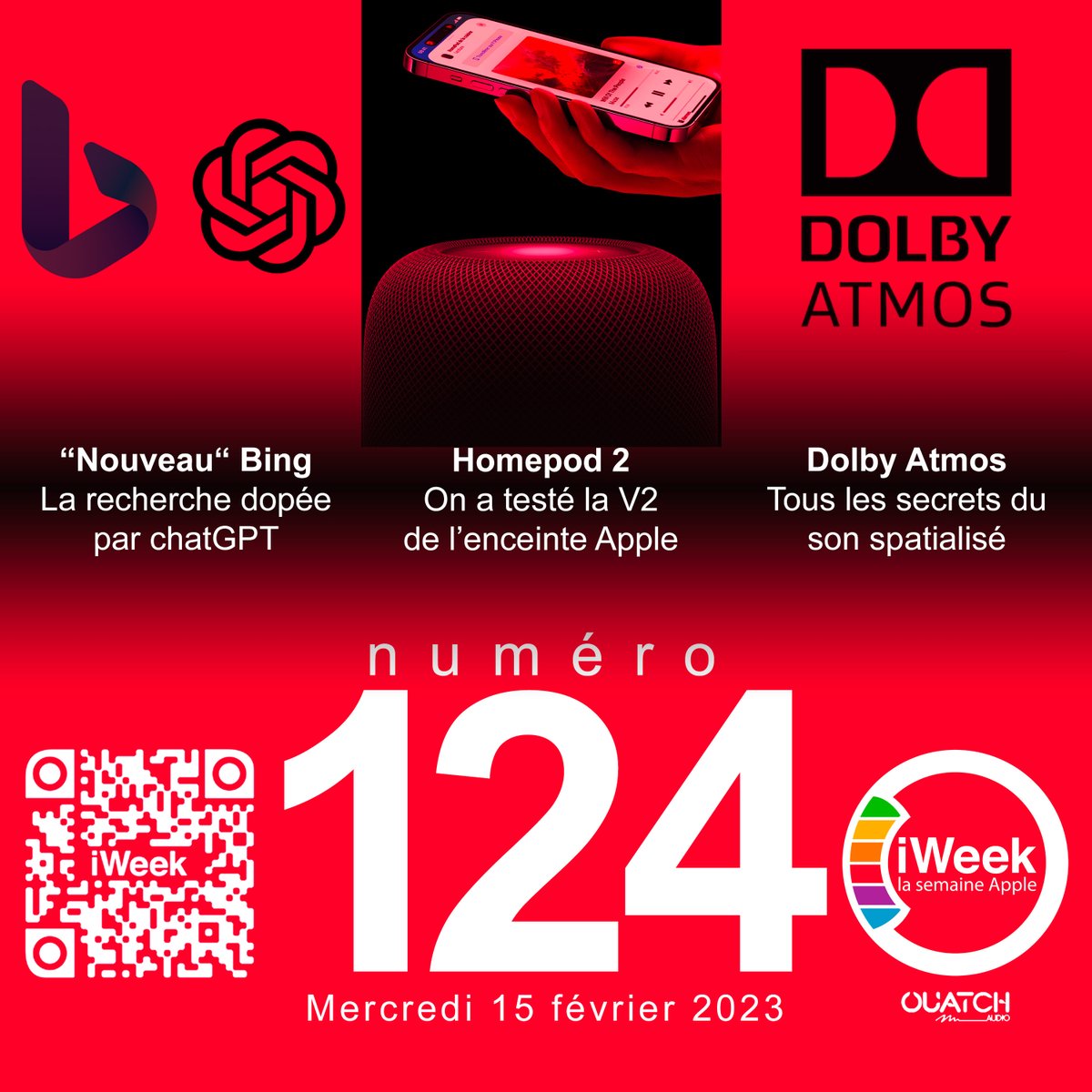 iweeknews's tweet photo. 🎙️ iWeek (la semaine Apple) 124

✅ #Homepod2 : notre test.
✅ On a testé le "nouveau" #Bing dopé à #chatGPT.
✅ Les secrets du #DolbyAtmos #AudioSpatial avec @RodolpheGervais.

Suivez-nous !
🎧 https://t.co/HN6gpXeQsI
🎧 https://t.co/Ny5GVeTI8A (nouveau lien)

#iweekLSA https://t.co/VoEhdYILef