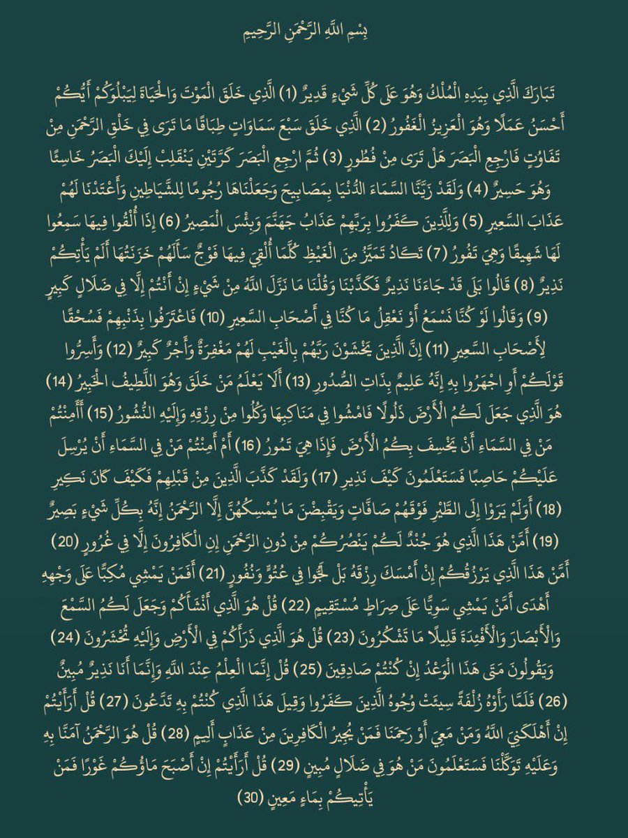 ii_e19's tweet image. سوره الملك رتويت لعلها تشفع لك..