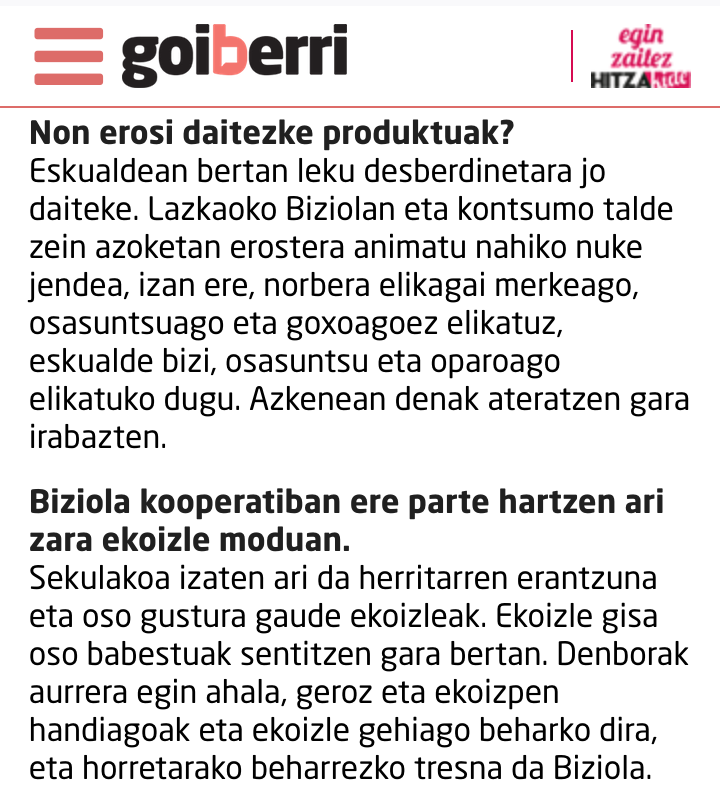 xabirastorza's tweet photo. Ederra Aitor Urdangarin @BiziolaSarea-ko baratzezainari elkarrizketa #Goiberri-n.
Ekoizle eta kontsumitzaileen arteko aliantza, ekoizleen saretze eta laguntza, salmenta eta banaketa sistema eta nekazari izan nahi dutenei mezu bikaina.
Eskarrikasko!
https://t.co/cJby4aG1gc https://t.co/U5NhuLW2Tn