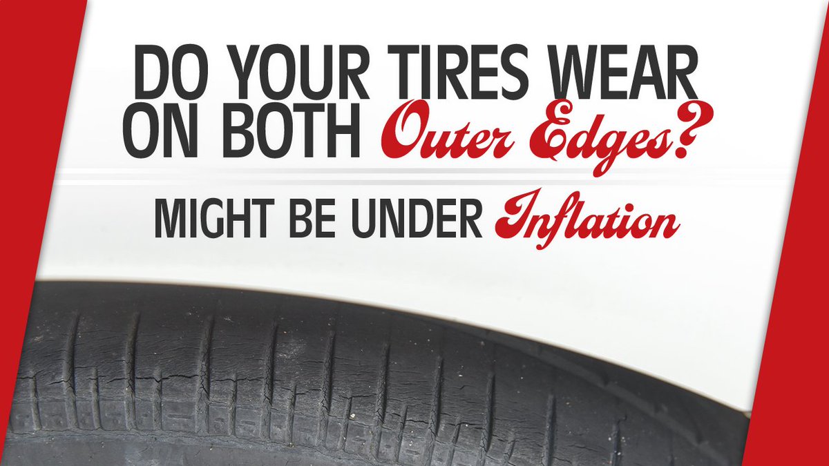 SimiValleyTP's tweet photo. If you've noticed your tires wearing more heavily in the middle of your tread or on the outer edges? It could be a result of under or overinflation. https://t.co/Jm6FhM2mh2