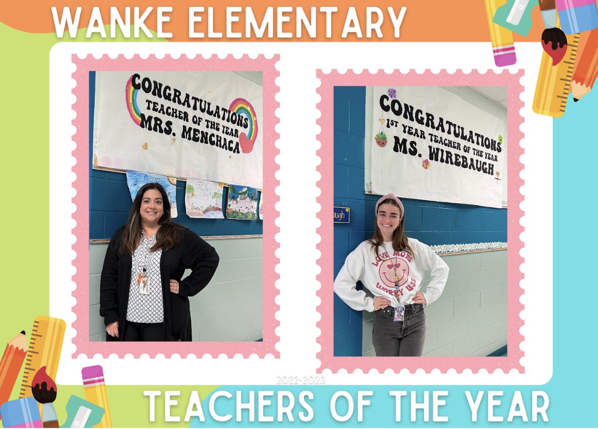 Huge congratulations to our Educators of the Year, Mrs. Menchaca and Ms. Wirebaugh!
