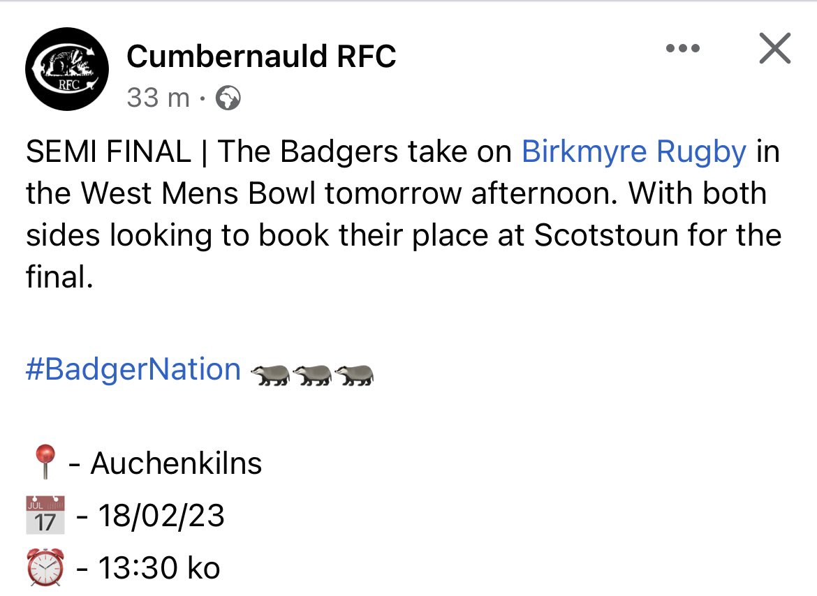 Cumbernauld RFC (@cumbernauld_rfc) on Twitter photo 