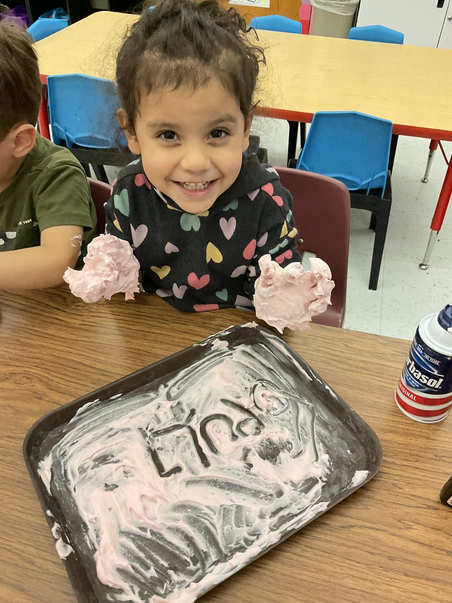 For our fun Friday, we made pink shaving cream for some sensory play! 🫶 #ecse3 #teamwfisd <a href="/wfcunningham/">Cunningham Cougars</a> <a href="/WFISDschools/">Wichita Falls ISD</a>