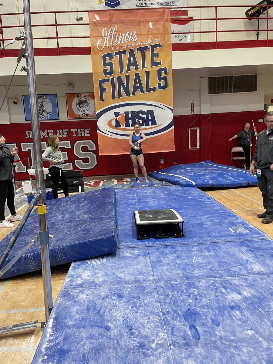 Leydenathletics's tweet photo. Good luck to Sefora Hanc as she competes at the IHSA Gymnastics State Meet! #leydenpride https://t.co/4lTHP5Vwbq