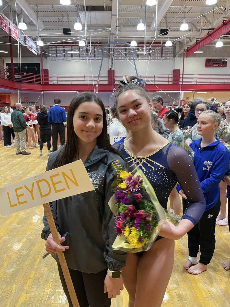 Leydenathletics's tweet photo. Good luck to Sefora Hanc as she competes at the IHSA Gymnastics State Meet! #leydenpride https://t.co/4lTHP5Vwbq