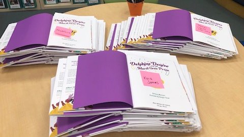SSSAS_Library's tweet photo. Looking forward to kicking off Mardi Gras with a visit from local author and @SSSASsaints parent @brittanymazique. She'll share her great book, Delphine Denise and the Mardi Gras Prize, with our Early Saints to first-grade readers. #saintsread ##SSSASLibrary https://t.co/6sNhsA4uR6