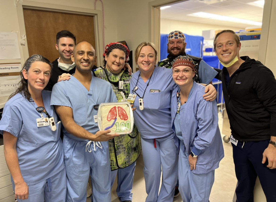 RajWellnessMD's tweet photo. Been meaning to post this for a while.  Shout out to the crew at Community East for helping to successfully build our VTE thrombectomy program.  We recently did our 100th case and continue to grow.  @InariMedical @t_intheleadcoat @williamteat @ChellydubPA @CHNw #clotwarrior https://t.co/LO5CF1mEHT
