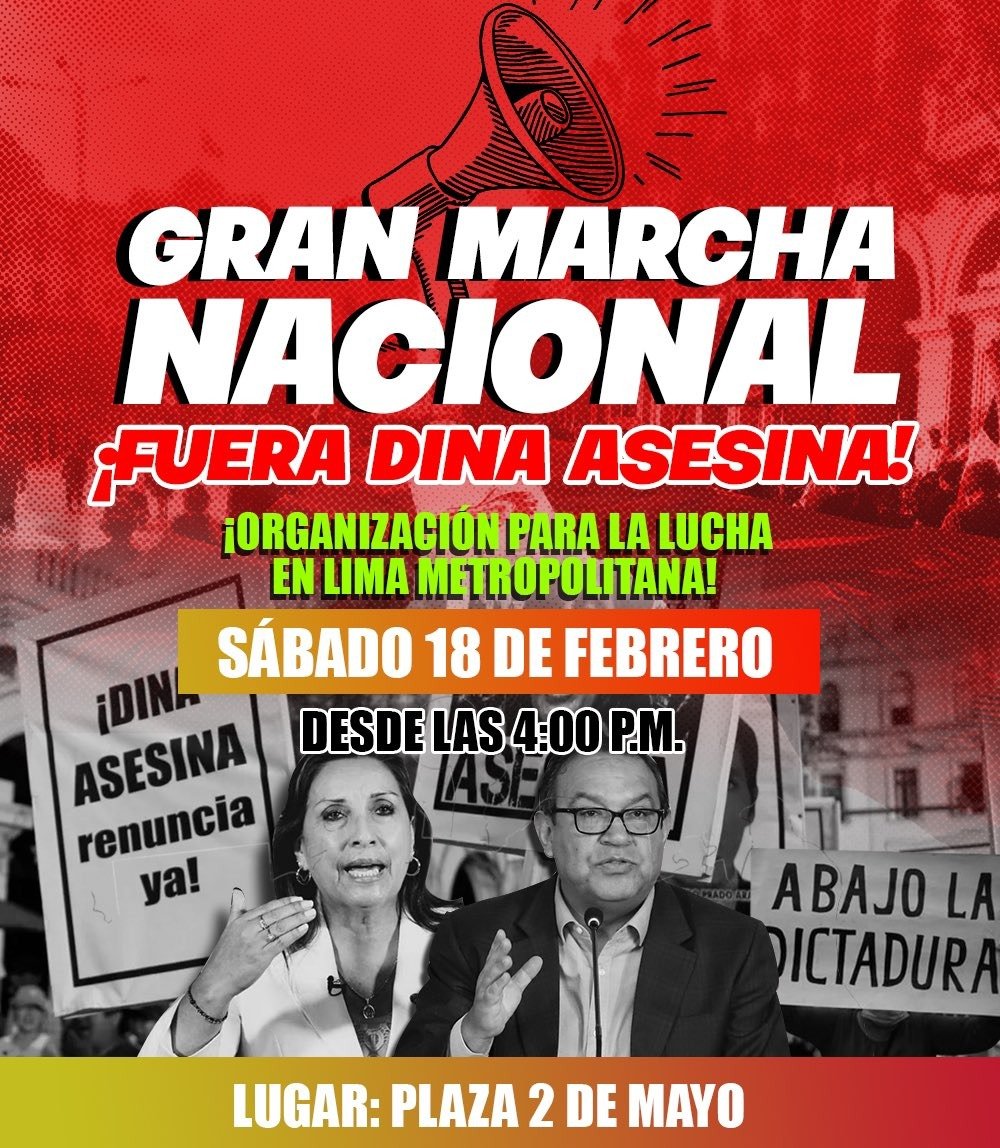matuk's tweet photo. #POLITICA Este sábado la protesta viene grande, el Cono Norte se concentra en Plaza Dos de Mayo y el Cono Sur en el Parque Kennedy.
Considero que en pocos meses, uno de estos sábados 1'000,000 de personas ocuparán los 11 kilómetros del eje Tacna-Wilson-Arequipa-Larco. https://t.co/btziwKEplY