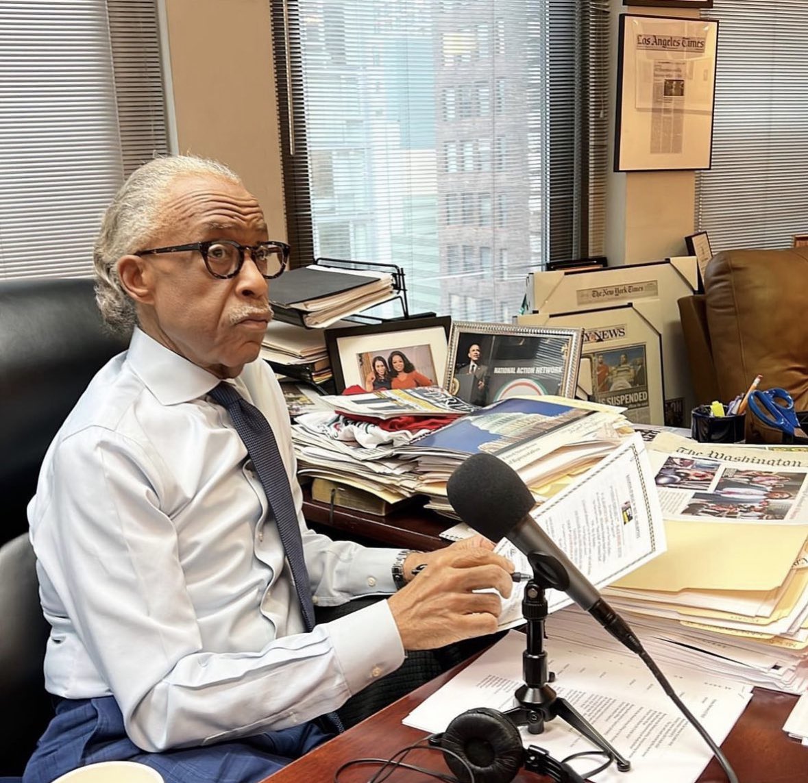 Reverend al sharpton on twitter live from nan corporate keeping it