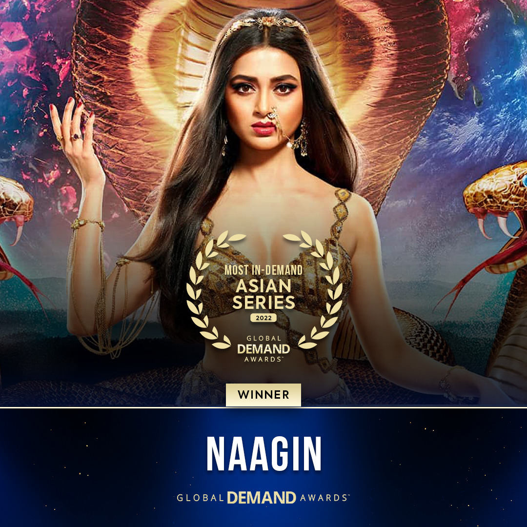 DemandAwards's tweet photo. We would like to congratulate #Naagin for winning "Most In-Demand Asian Series of 2022"!

#GlobalDemandAwards https://t.co/ylldByjhFI