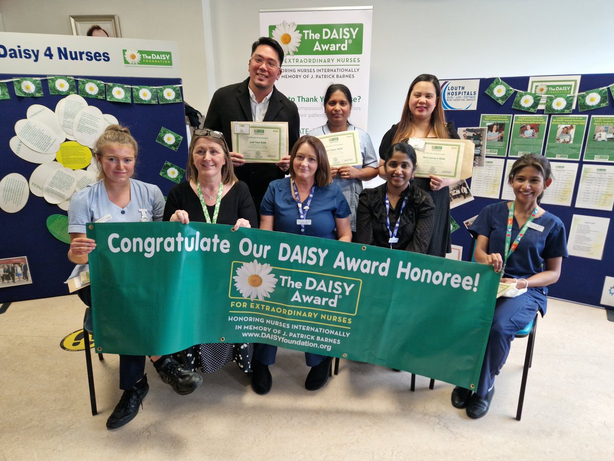 NursingOlol's tweet photo. Yesterday, we hosted  lunch for our nurses who were nominated for a Daisy Award. We are fortunate  to have an organisation filled with an incredible calibre of compassionate, caring nurses @AdrianCleary101 @DunnillEithne @KirwanEdel @pmahon77 @OLOLM4E @DAISY4Nurses https://t.co/Bjicgiz1U5