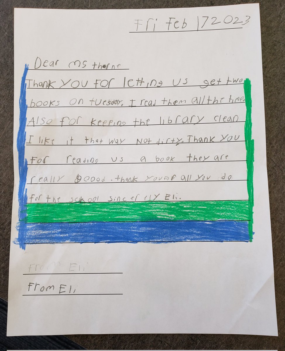 I got my first fan letter as a librarian - my heart is full! 🥺♥️ #ONSchoolLibraries